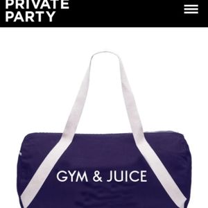 Gym and juice bag